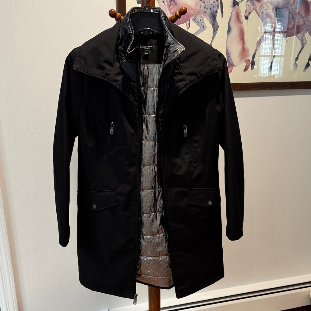 Men's Black Jacket with Gray Lining